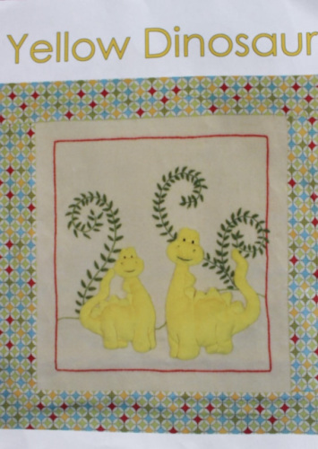 Yellow Dinosaur - Kit includes pattern, full instructions & velour for dinosaurs