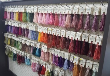 Maytime hand dyed ribbons. Available in 2mm, 4mm, 7mm & 13mm. Email for details