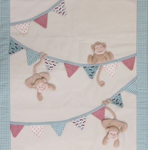 Bunting Monkeys - Kit includes pattern, full instructions & velour for monkeys