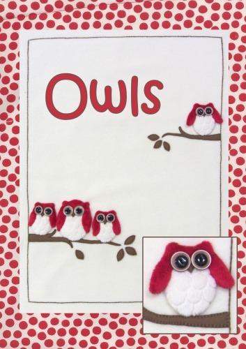 Owls - Kit includes pattern, full instructions and velour for the owls