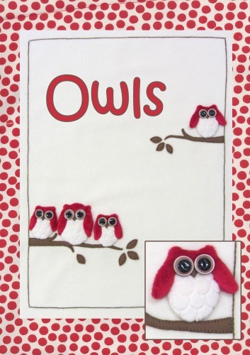 Owls - Kit includes pattern, full instructions and velour for the owls