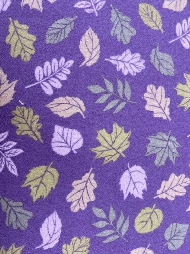 Cozy Outdoors Flannel - Chunky autumn leaves on purple background