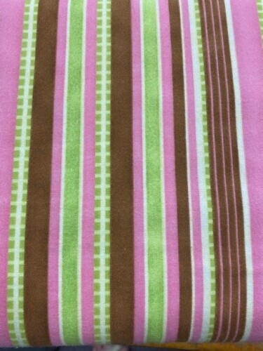 Phoebe Flannel - Stripes of tan, pink, green & cream