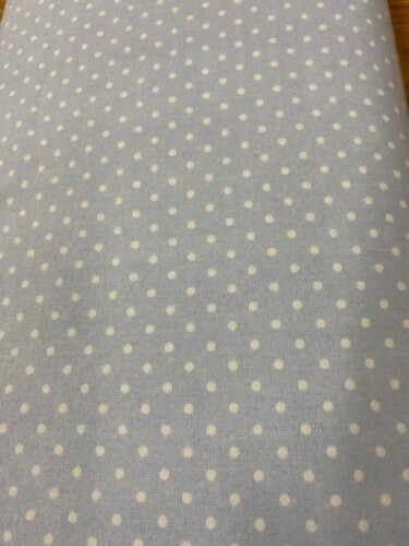 Cozy Cotton Flannel - White spots on soft cornflower blue background 