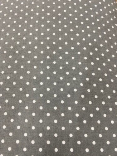 Cozy Cotton Flannel - White spots on grey background
