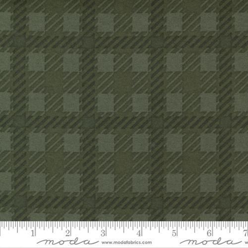 Yuletide Gatherings Flannel - Primitive Gathering Large dark green & black check